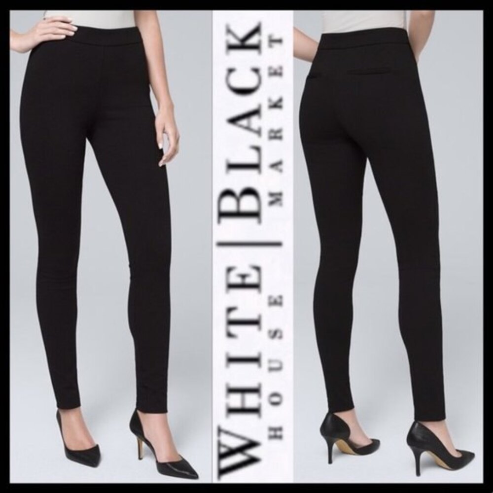 Black White House Black Market The Skinny Ponte Leggings Pants (NWT)